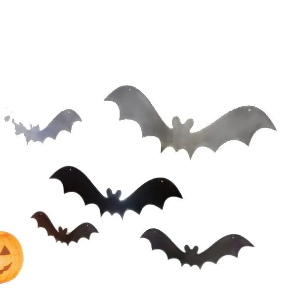 Halloween Decor Velvet Bat Stickers with LED Illuminated 3D Wall Decals for Indoor Room Decoration