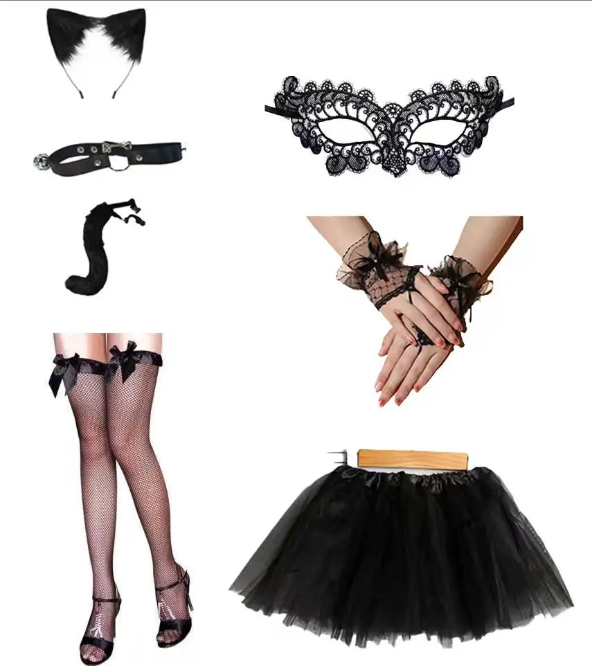 Kit Déguisement Catgirl – 7 Accessoires