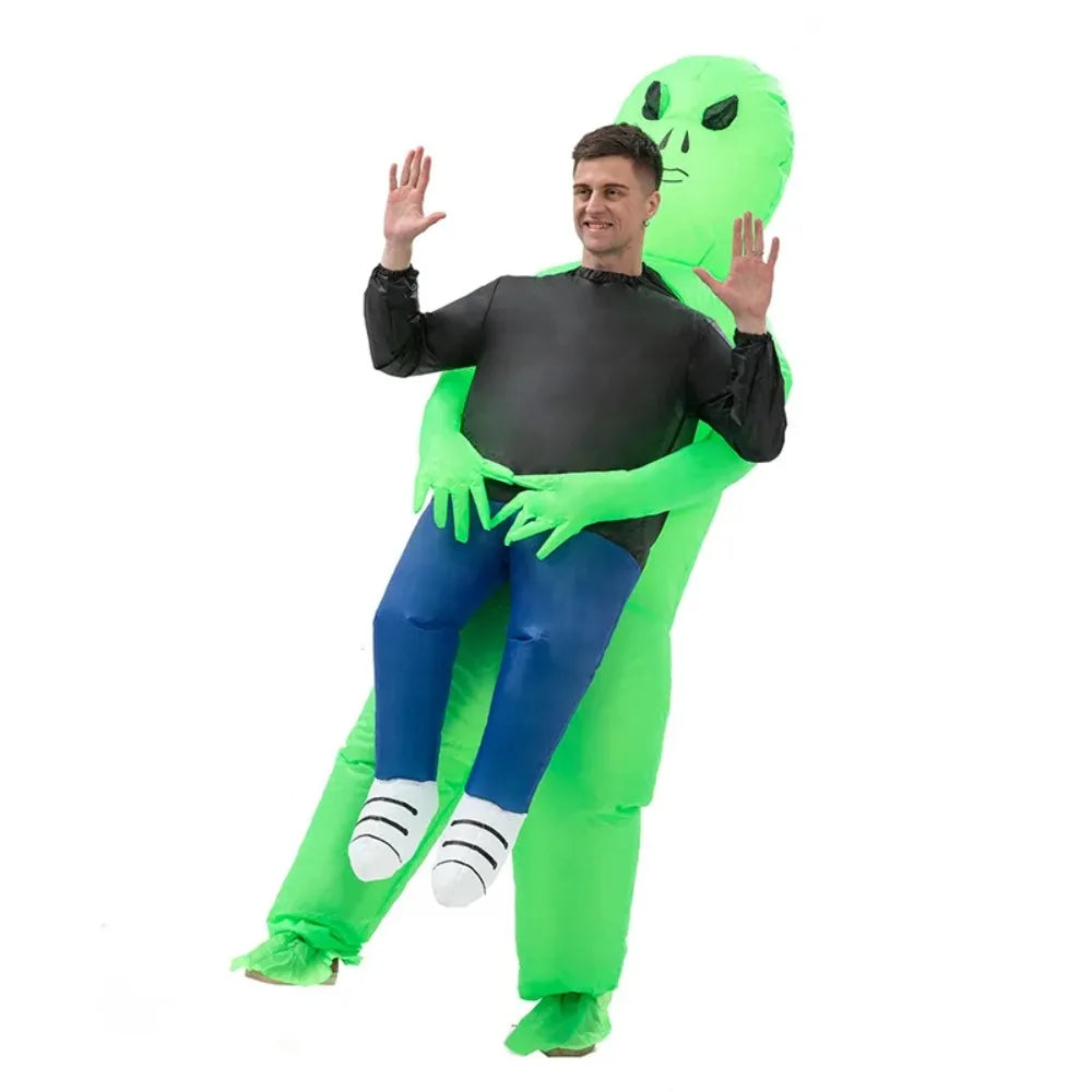 Adult Inflatable Alien Costume Funny Blow Up Outfit For Halloween Cosplay Party Performance