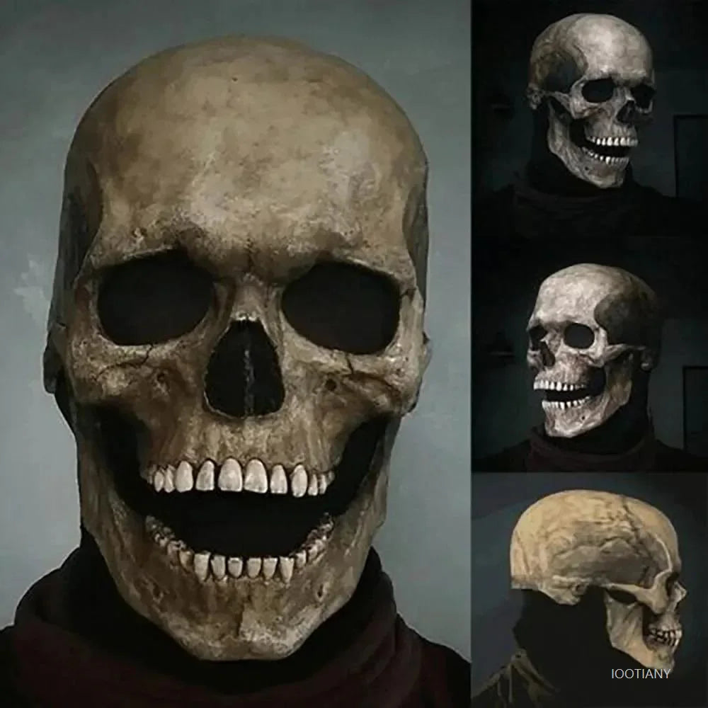 Masque Crâne Intégral à Mâchoire Mobile – Halloween