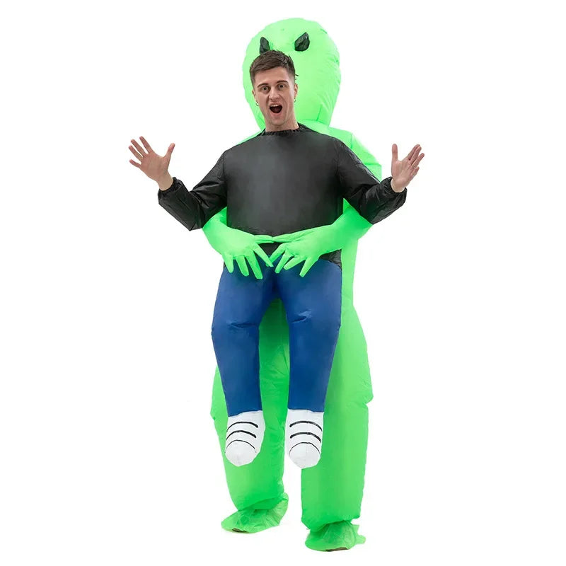 Adult Inflatable Alien Costume Funny Blow Up Outfit For Halloween Cosplay Party Performance