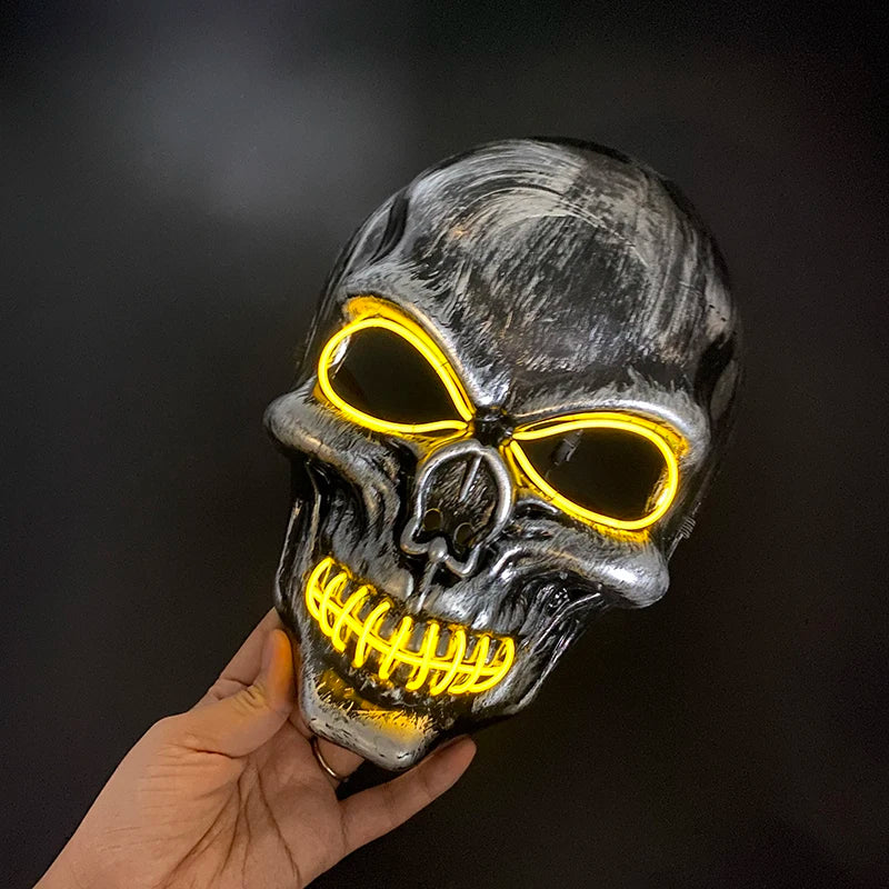Masque Halloween Effrayant – Latex & Version Lumineuse LED