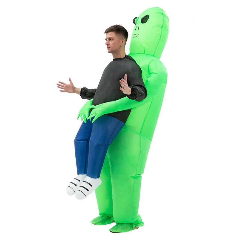 Adult Inflatable Alien Costume Funny Blow Up Outfit For Halloween Cosplay Party Performance