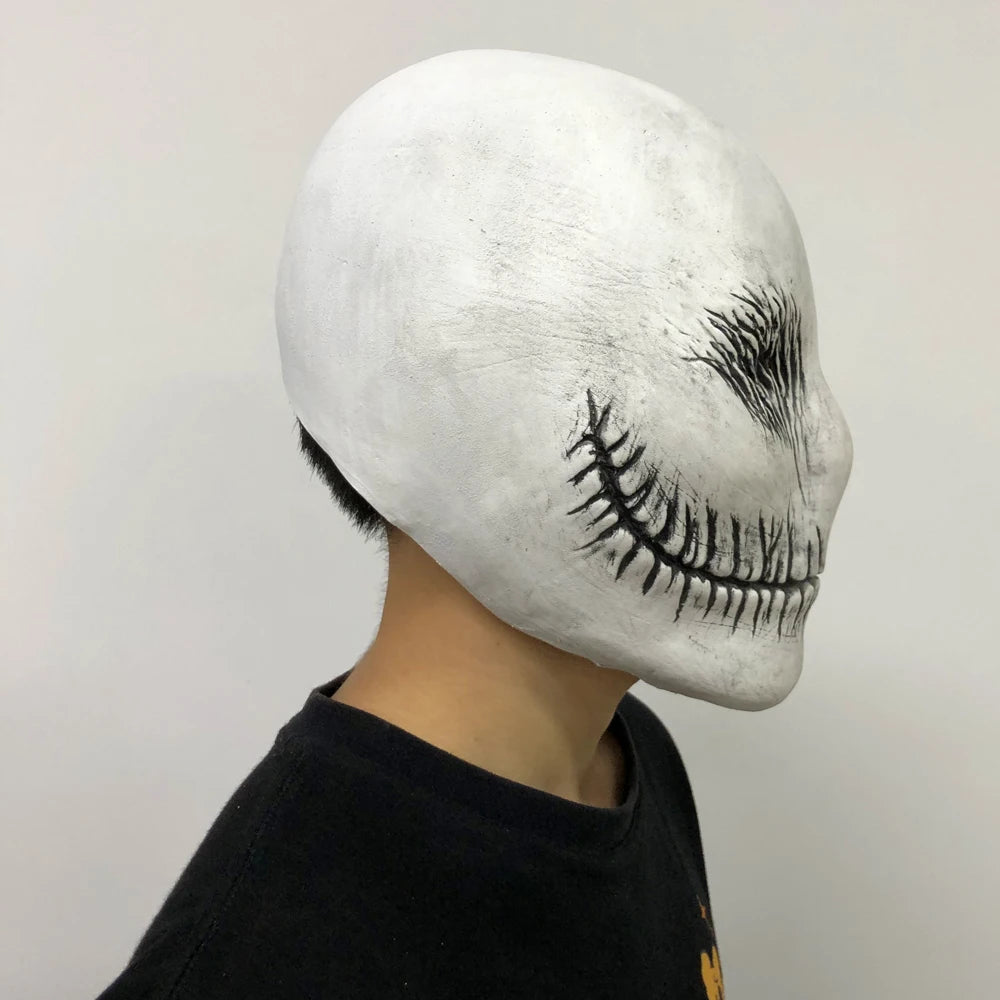 Masque Crâne Slender en Latex – Halloween & Horreur