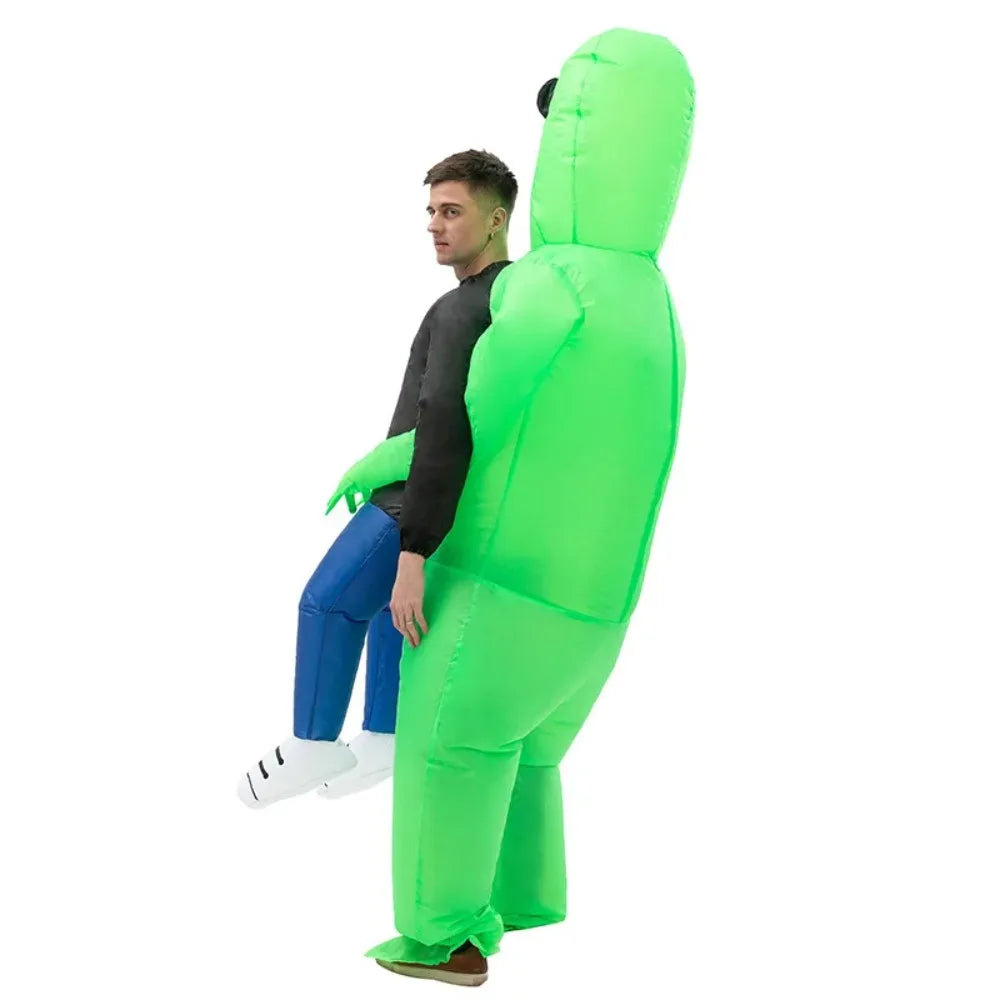 Adult Inflatable Alien Costume Funny Blow Up Outfit For Halloween Cosplay Party Performance