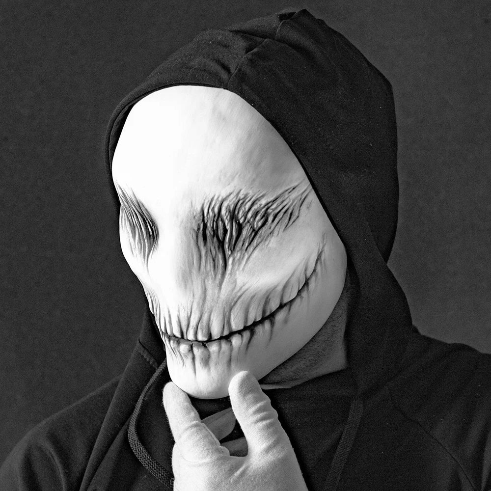 Masque Crâne Slender en Latex – Halloween & Horreur