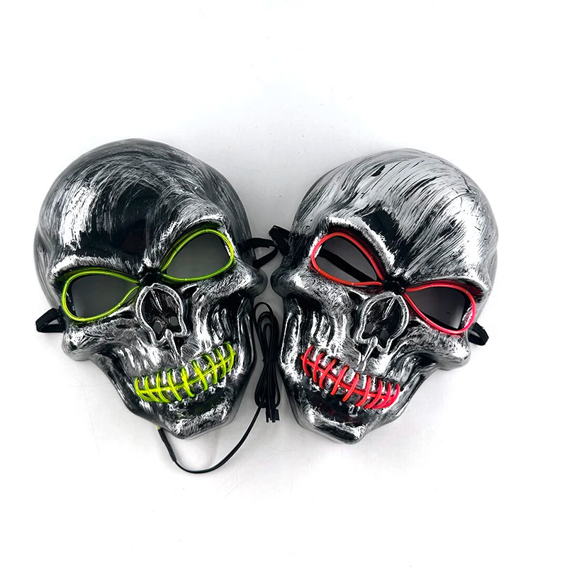 Masque Halloween Effrayant – Latex & Version Lumineuse LED