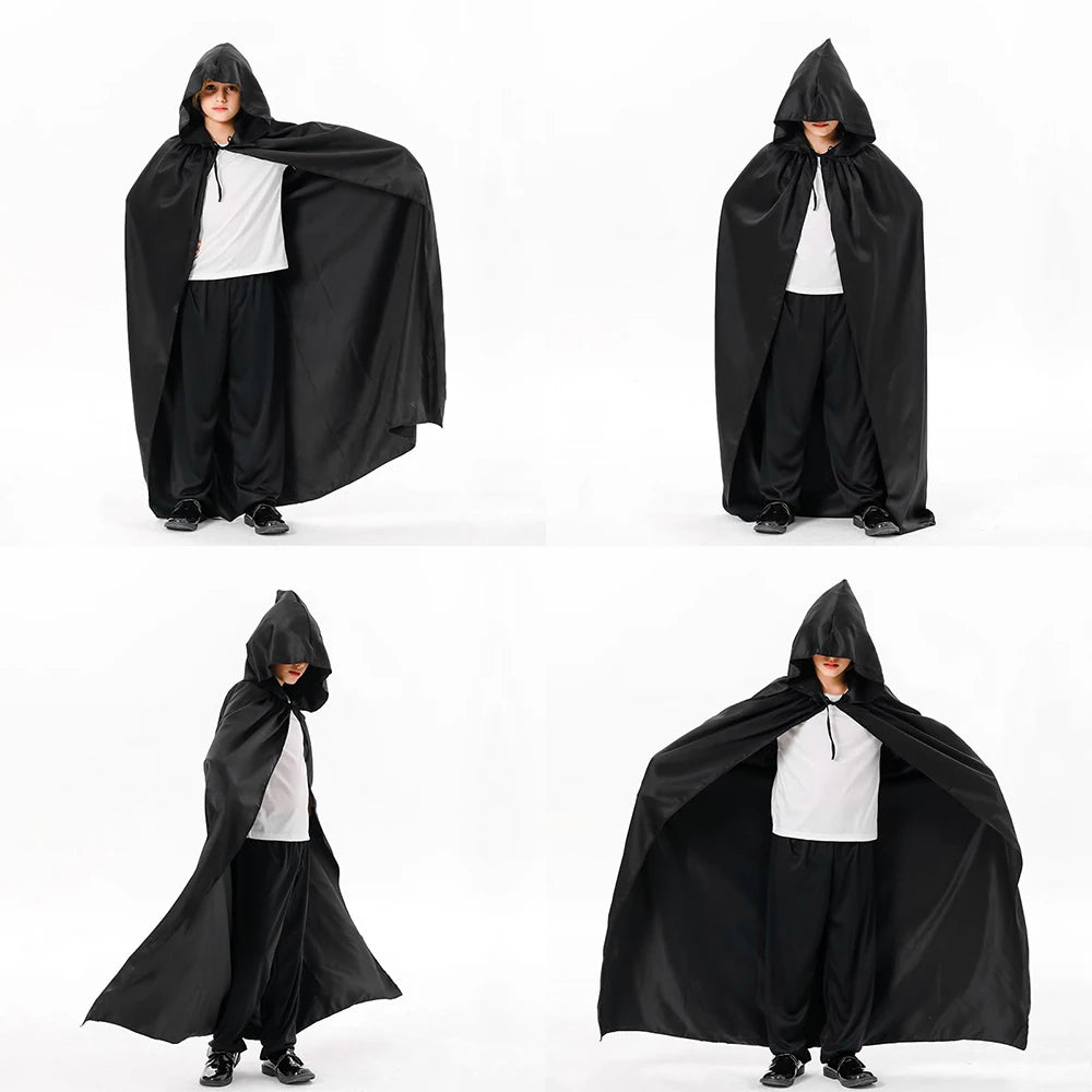 Cape à Capuche Halloween – Costume Sorcier, Vampire & Médiéval