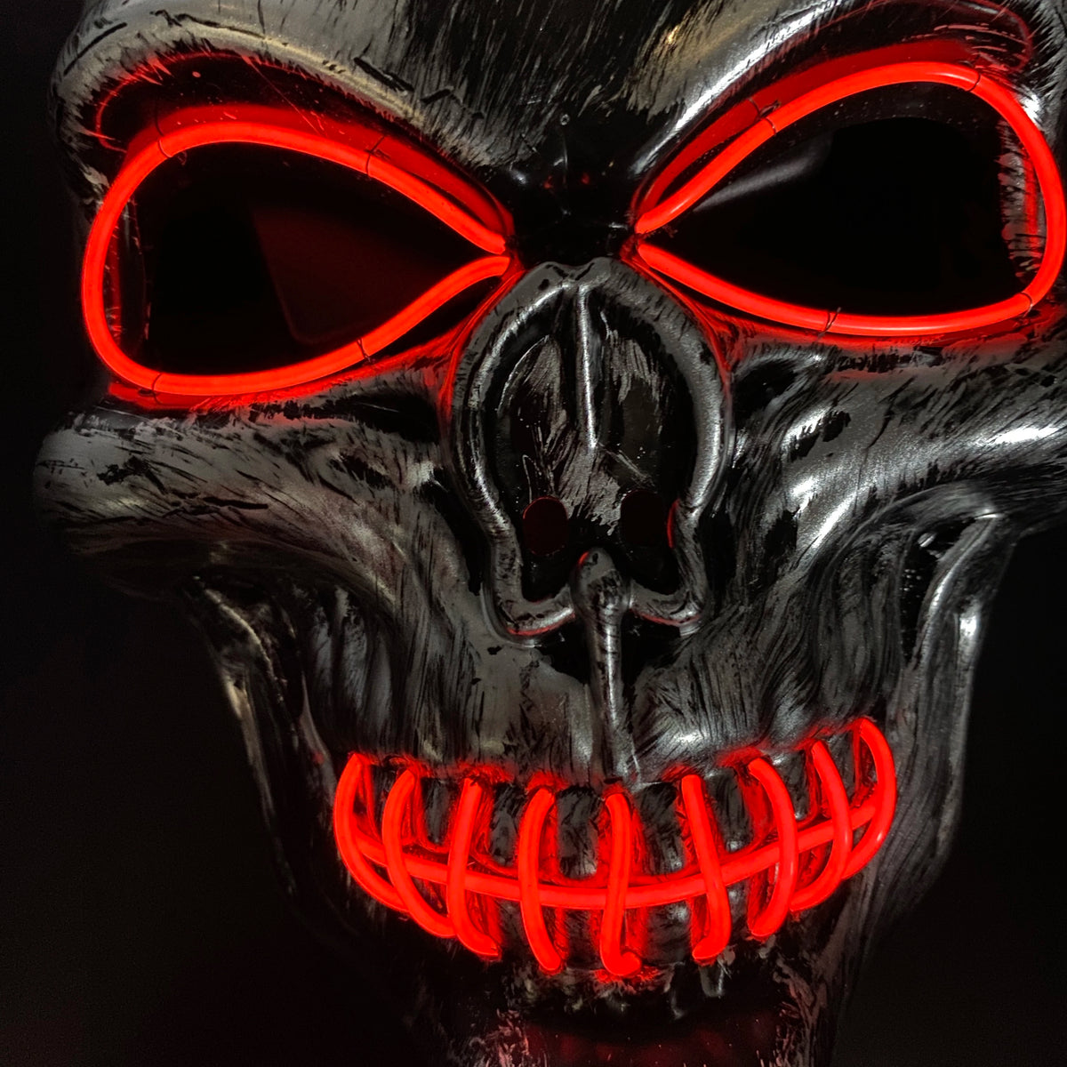 Masque Halloween Effrayant – Latex & Version Lumineuse LED