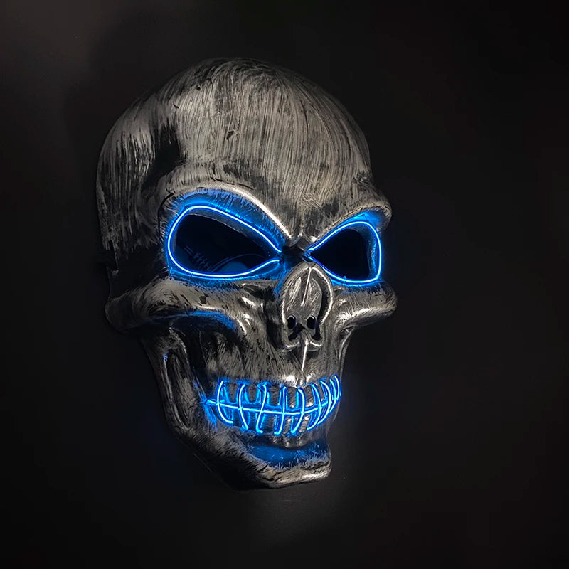 Masque Halloween Effrayant – Latex & Version Lumineuse LED