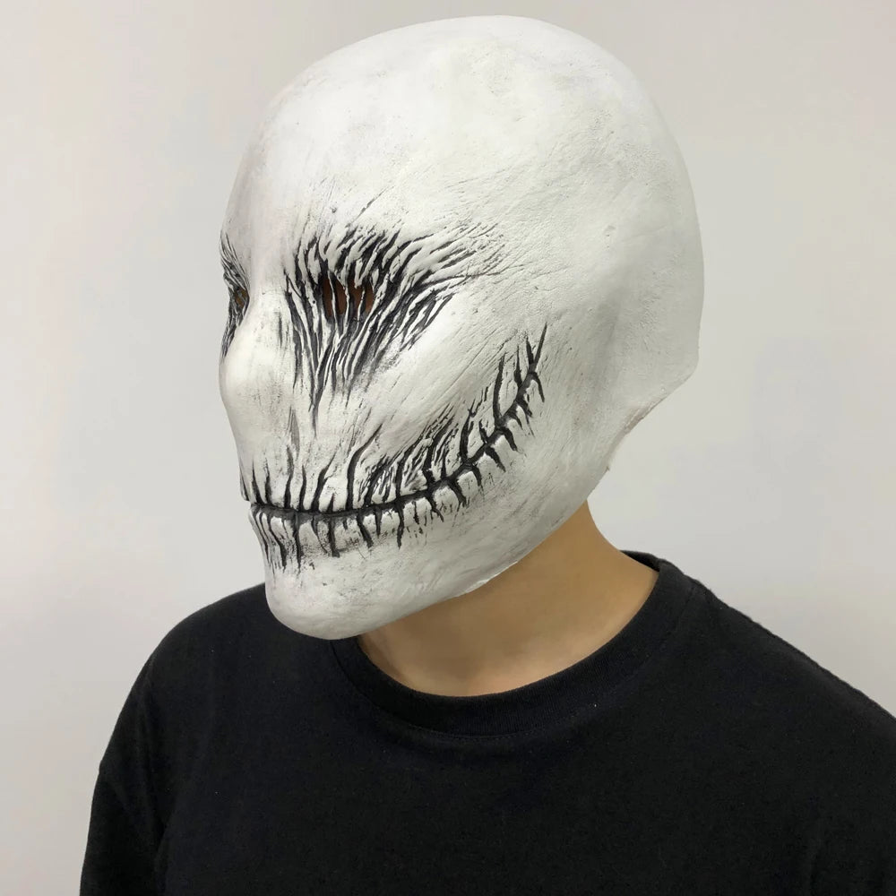 Masque Crâne Slender en Latex – Halloween & Horreur