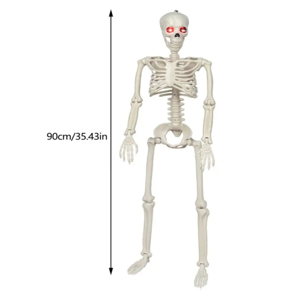 Squelette Lumineux Halloween 90 cm – Yeux LED & Articulations Réglables