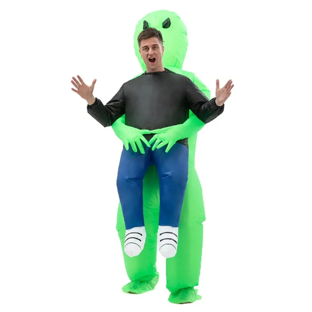 Adult Inflatable Alien Costume Funny Blow Up Outfit For Halloween Cosplay Party Performance