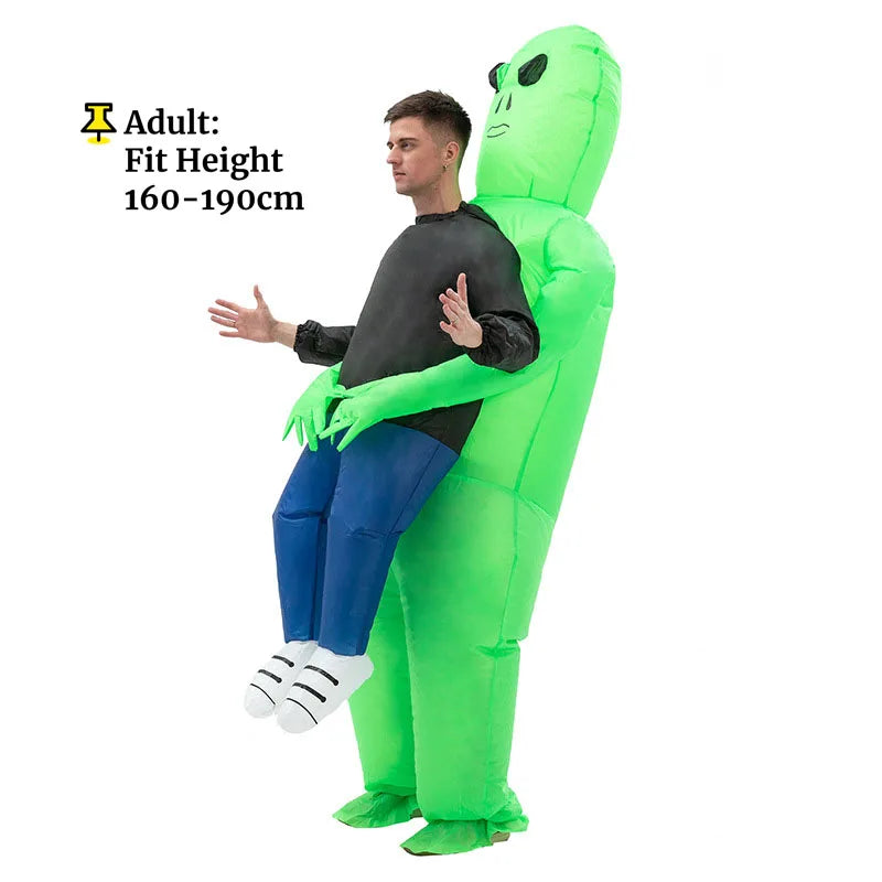 Adult Inflatable Alien Costume Funny Blow Up Outfit For Halloween Cosplay Party Performance