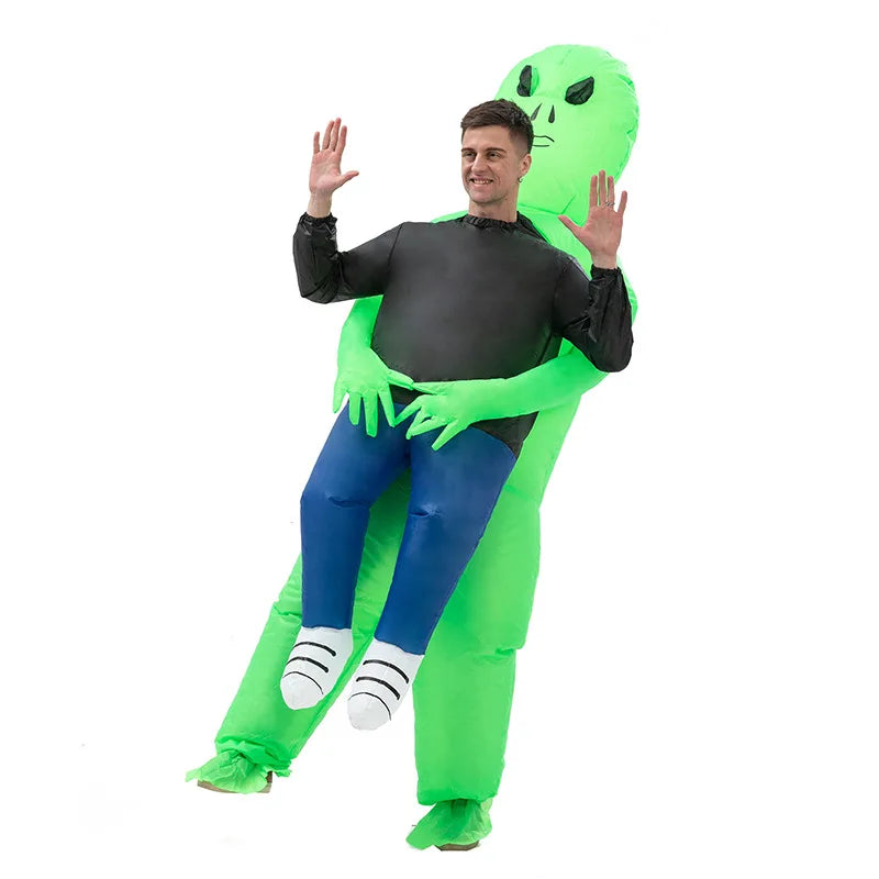 Adult Inflatable Alien Costume Funny Blow Up Outfit For Halloween Cosplay Party Performance