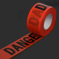 Halloween Danger Tape Yellow Red Barricade Line with Bold Caution Lettering for Horror Party Haunted House Scary Scene Decor