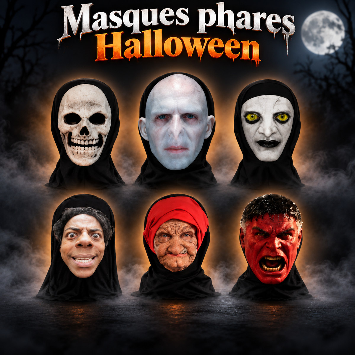 Masque Intégral 3D Imprimé – Cosplay & Déguisement